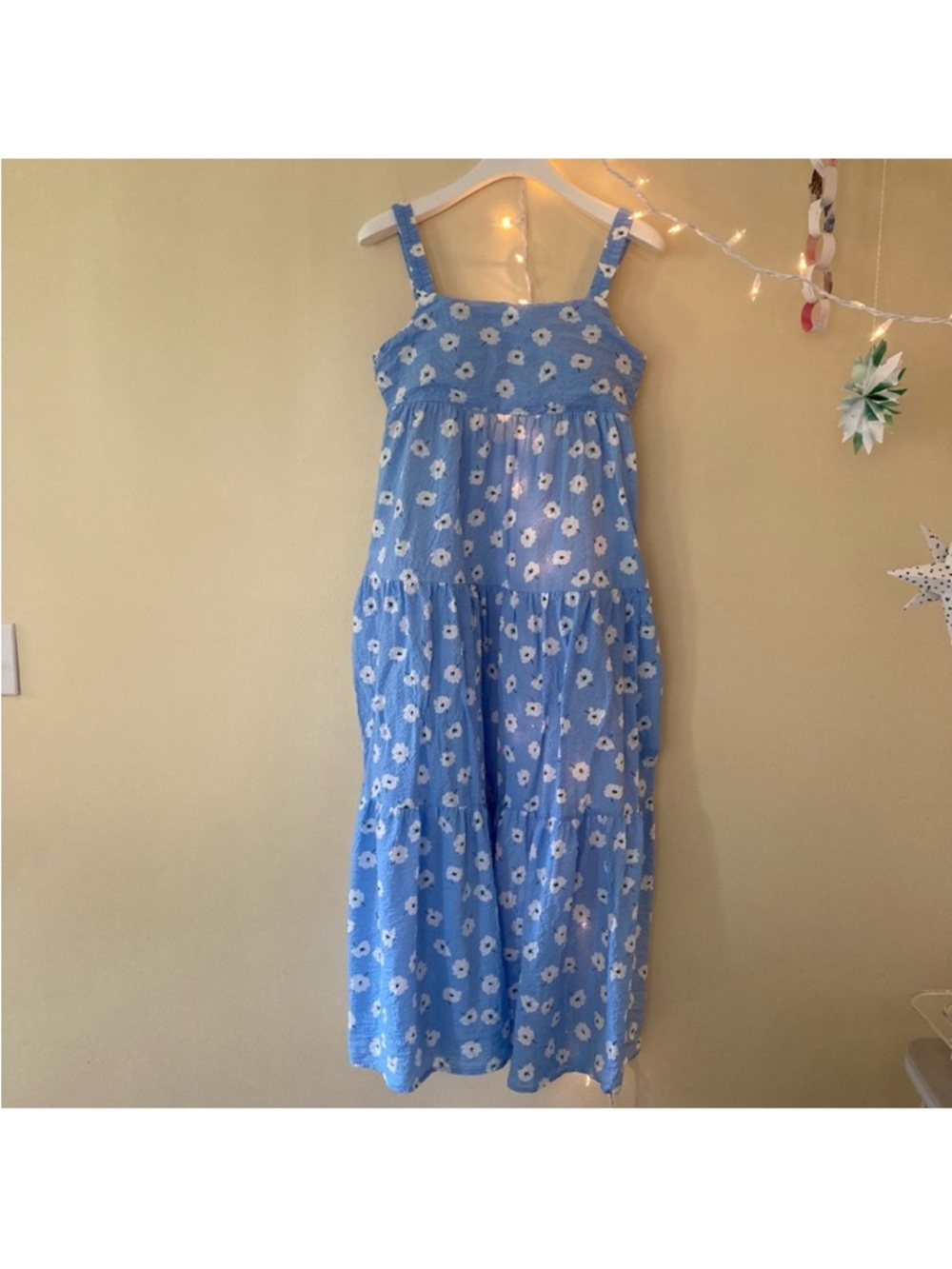 Things Between / Blue maxi Sundress with white flowers - Picture 2 of 9